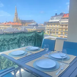 Mikain Terrace Cathedral View With Free Parking & Air Cond Apartment San Sebastian